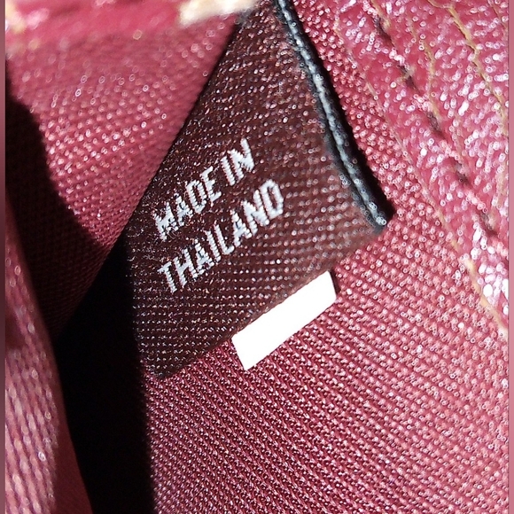 Authentic Vintage Coach New York Long Zipper Wallet Burgundy Wine Bordeaux Plum - Picture 8 of 14